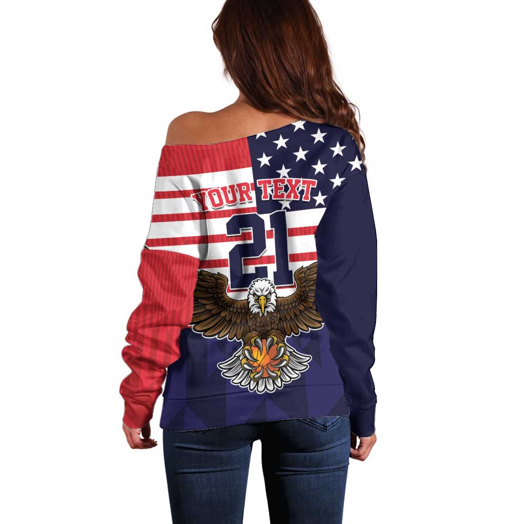 United States Basketball Custom Off Shoulder Sweater Team USA One For All
