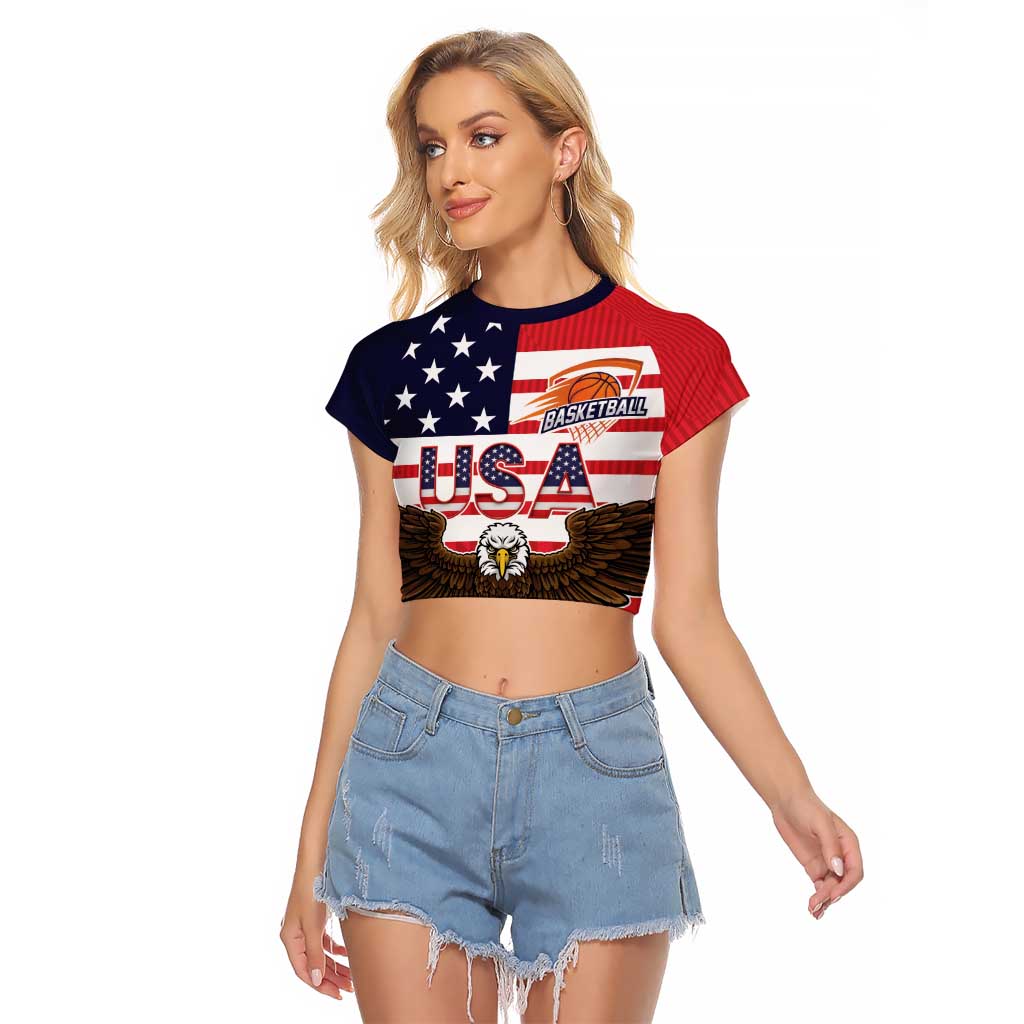United States Basketball Custom Raglan Cropped T Shirt Team USA One For All
