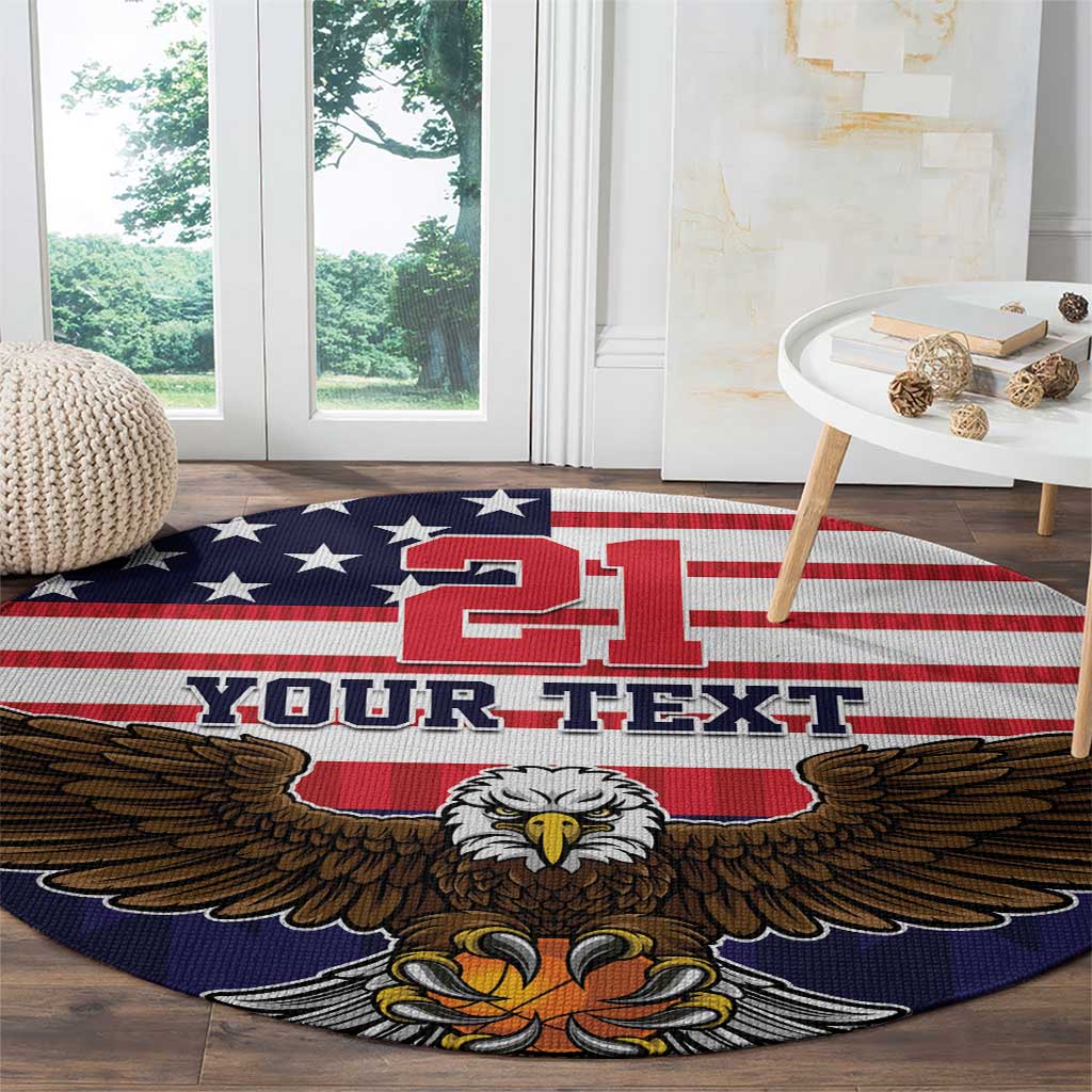 United States Basketball Custom Round Carpet Team USA One For All