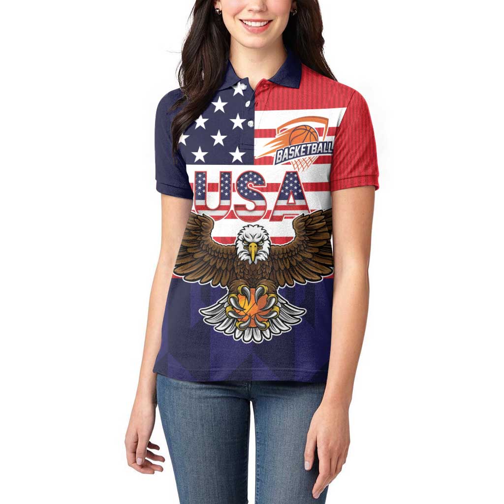 United States Basketball Custom Women Polo Shirt Team USA One For All
