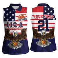 United States Basketball Custom Women Sleeveless Polo Shirt Team USA One For All