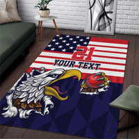 United States Cricket Custom Area Rug Team USA One For All