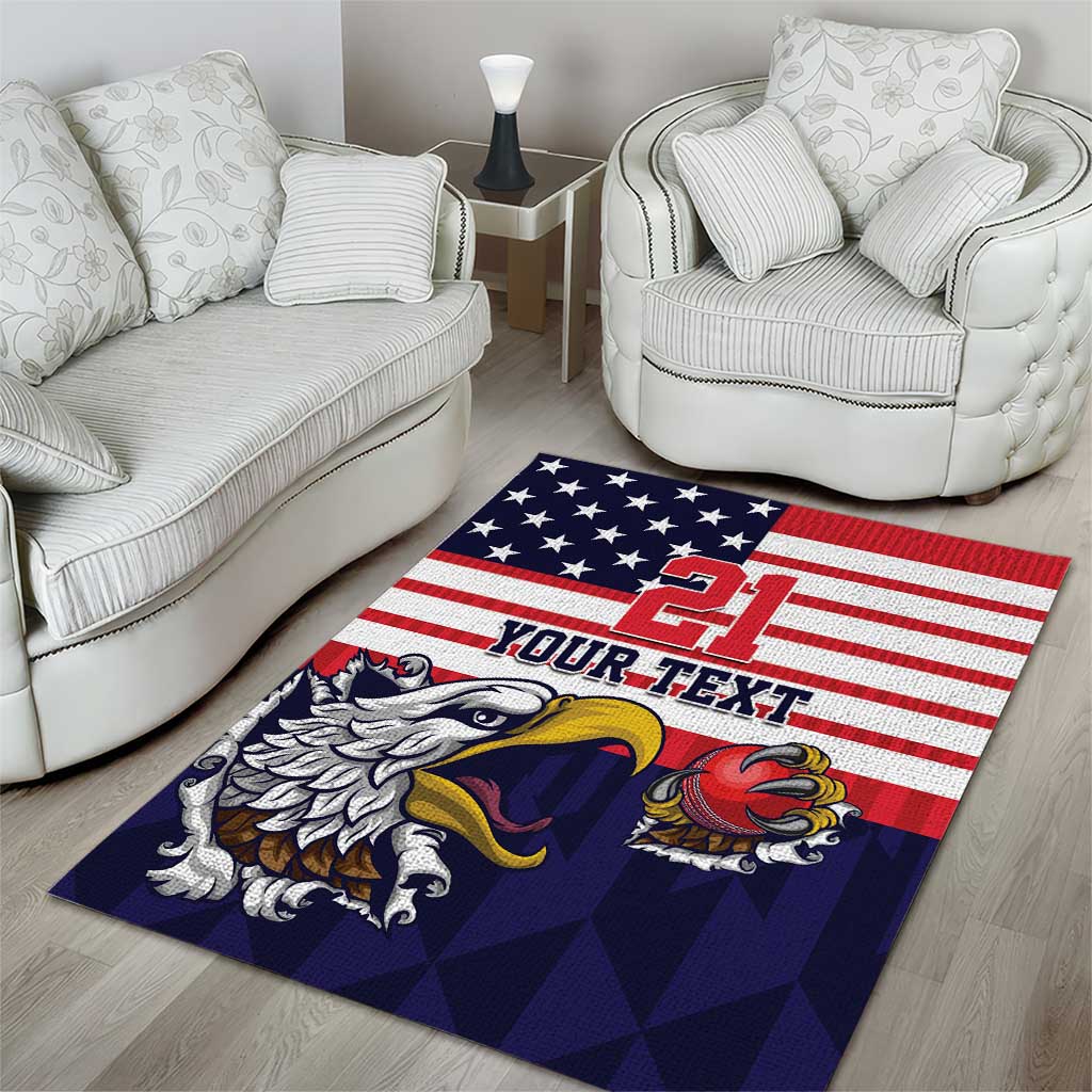 United States Cricket Custom Area Rug Team USA One For All