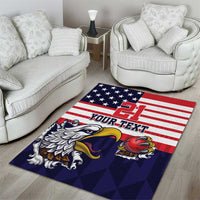 United States Cricket Custom Area Rug Team USA One For All