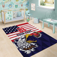 United States Cricket Custom Area Rug Team USA One For All