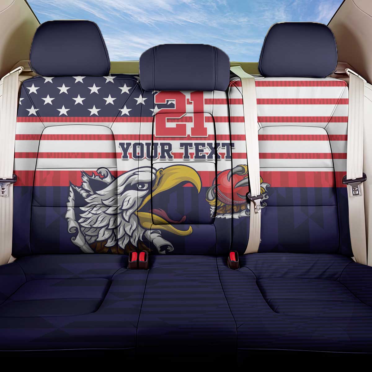 United States Cricket Custom Back Car Seat Cover Team USA One For All