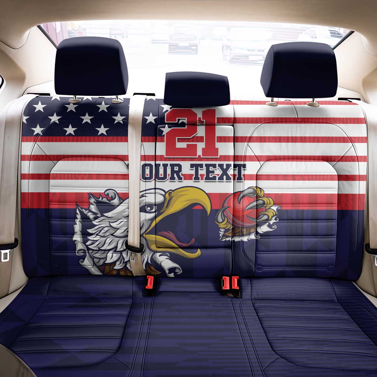 United States Cricket Custom Back Car Seat Cover Team USA One For All