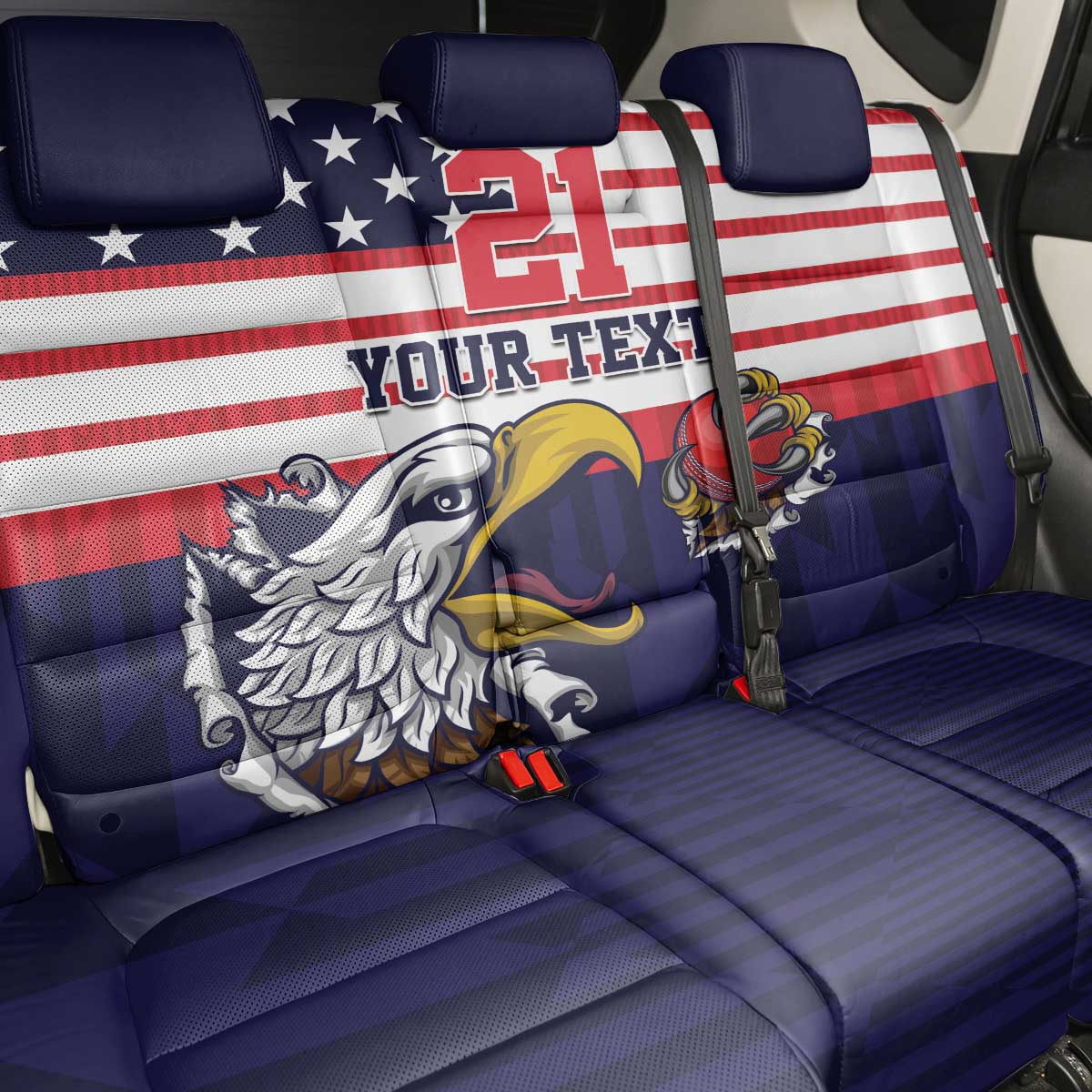 United States Cricket Custom Back Car Seat Cover Team USA One For All