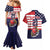 United States Cricket Custom Couples Matching Mermaid Dress and Hawaiian Shirt Team USA One For All