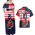 United States Cricket Custom Couples Matching Off Shoulder Maxi Dress and Hawaiian Shirt Team USA One For All