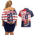 United States Cricket Custom Couples Matching Off Shoulder Short Dress and Hawaiian Shirt Team USA One For All