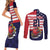 United States Cricket Custom Couples Matching Short Sleeve Bodycon Dress and Long Sleeve Button Shirt Team USA One For All