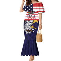 United States Cricket Custom Family Matching Mermaid Dress and Hawaiian Shirt Team USA One For All