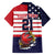United States Cricket Custom Family Matching Off The Shoulder Long Sleeve Dress and Hawaiian Shirt Team USA One For All