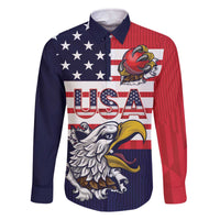 United States Cricket Custom Family Matching Off The Shoulder Long Sleeve Dress and Hawaiian Shirt Team USA One For All