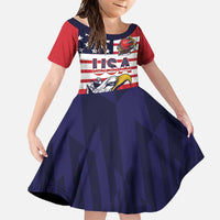 United States Cricket Custom Family Matching Off Shoulder Maxi Dress and Hawaiian Shirt Team USA One For All