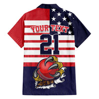 United States Cricket Custom Family Matching Off Shoulder Maxi Dress and Hawaiian Shirt Team USA One For All