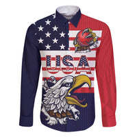 United States Cricket Custom Family Matching Off Shoulder Maxi Dress and Hawaiian Shirt Team USA One For All
