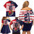 United States Cricket Custom Family Matching Off Shoulder Short Dress and Hawaiian Shirt Team USA One For All