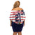 United States Cricket Custom Family Matching Off Shoulder Short Dress and Hawaiian Shirt Team USA One For All