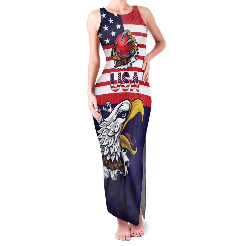 United States Cricket Custom Family Matching Tank Maxi Dress and Hawaiian Shirt Team USA One For All