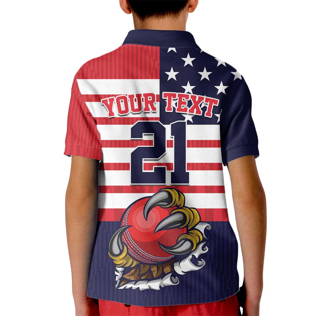 United States Cricket Custom Kid Polo Shirt Team USA One For All