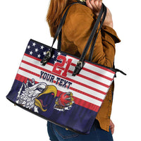 United States Cricket Custom Leather Tote Bag Team USA One For All