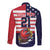 United States Cricket Custom Long Sleeve Button Shirt Team USA One For All