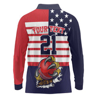 United States Cricket Custom Long Sleeve Polo Shirt Team USA One For All