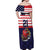 United States Cricket Custom Off Shoulder Maxi Dress Team USA One For All