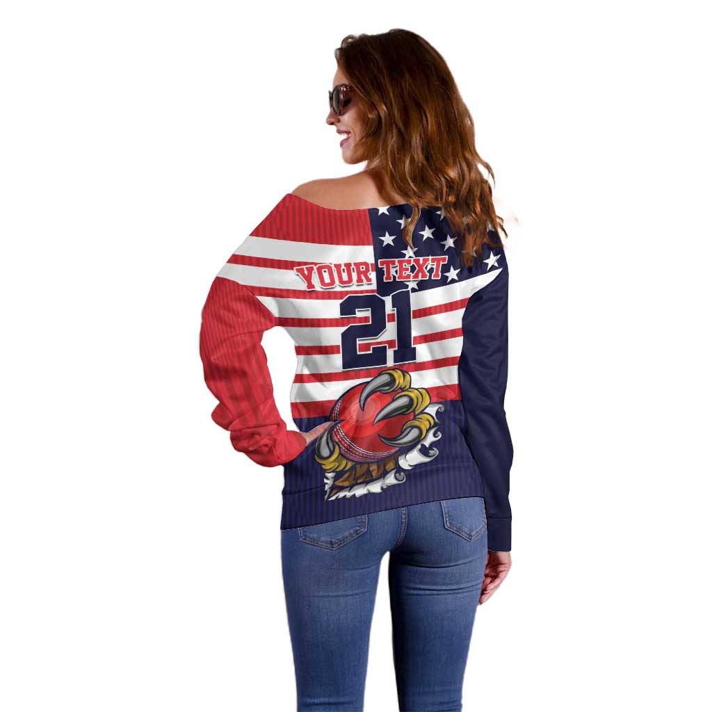 United States Cricket Custom Off Shoulder Sweater Team USA One For All