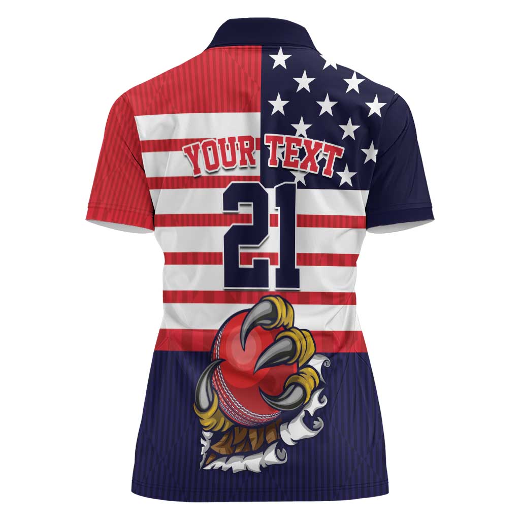 United States Cricket Custom Women Polo Shirt Team USA One For All
