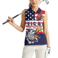 United States Cricket Custom Women Sleeveless Polo Shirt Team USA One For All