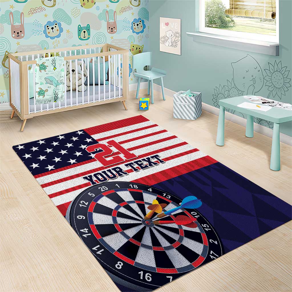 United States Dart Custom Area Rug Team USA One For All