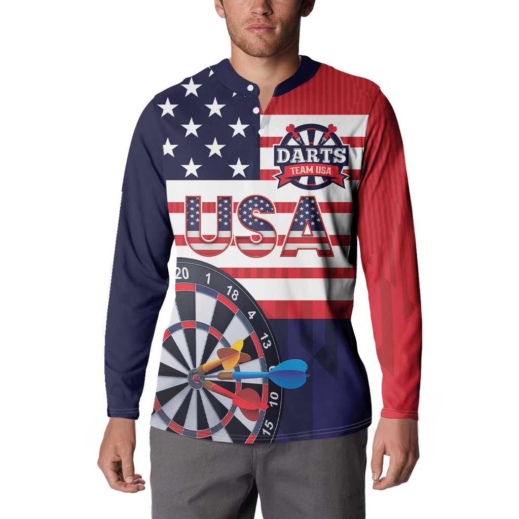 United States Dart Custom Button Sweatshirt Team USA One For All