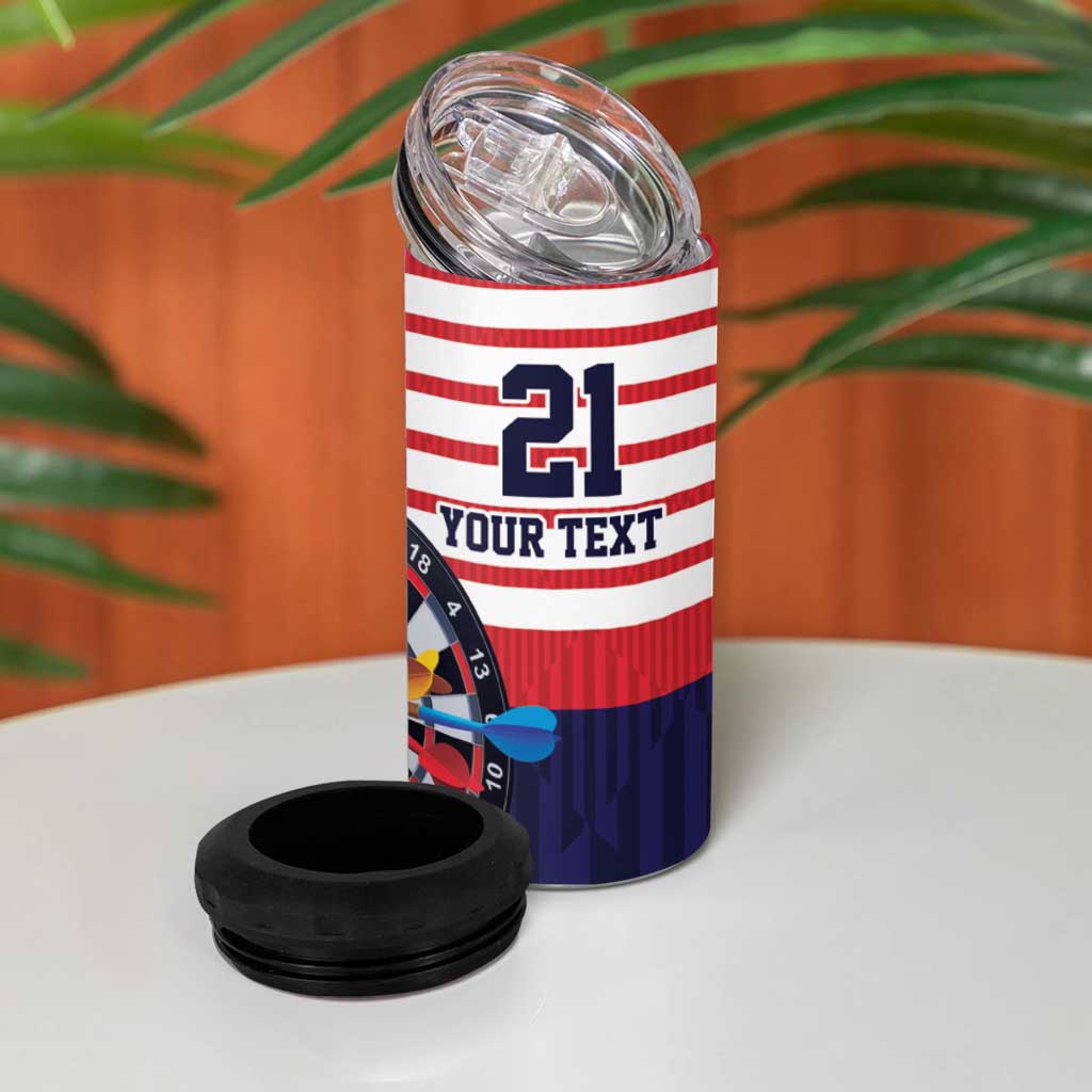 United States Dart Custom 4 in 1 Can Cooler Tumbler Team USA One For All