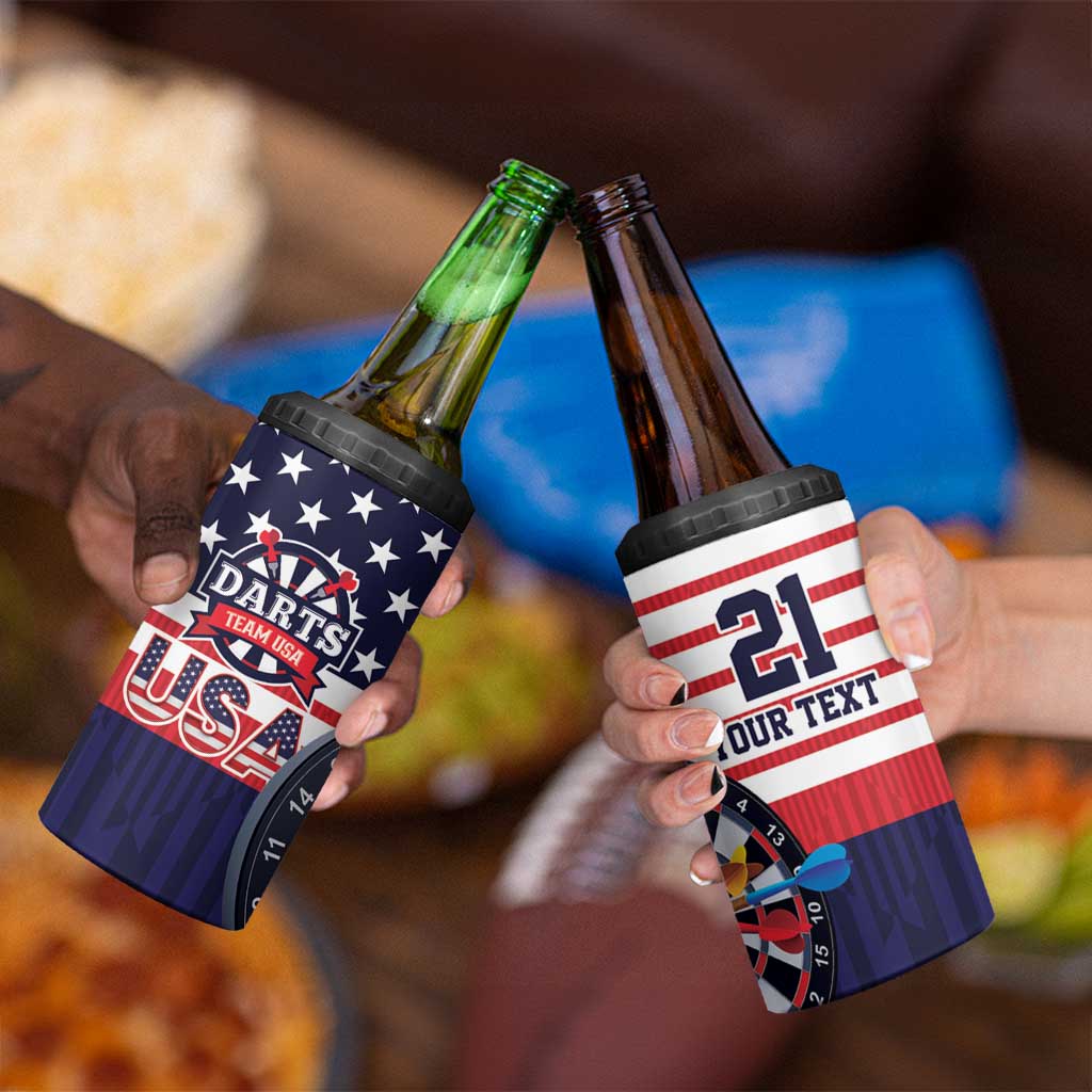 United States Dart Custom 4 in 1 Can Cooler Tumbler Team USA One For All