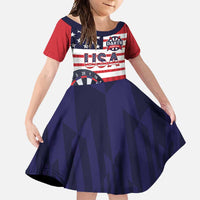 United States Dart Custom Family Matching Off Shoulder Maxi Dress and Hawaiian Shirt Team USA One For All