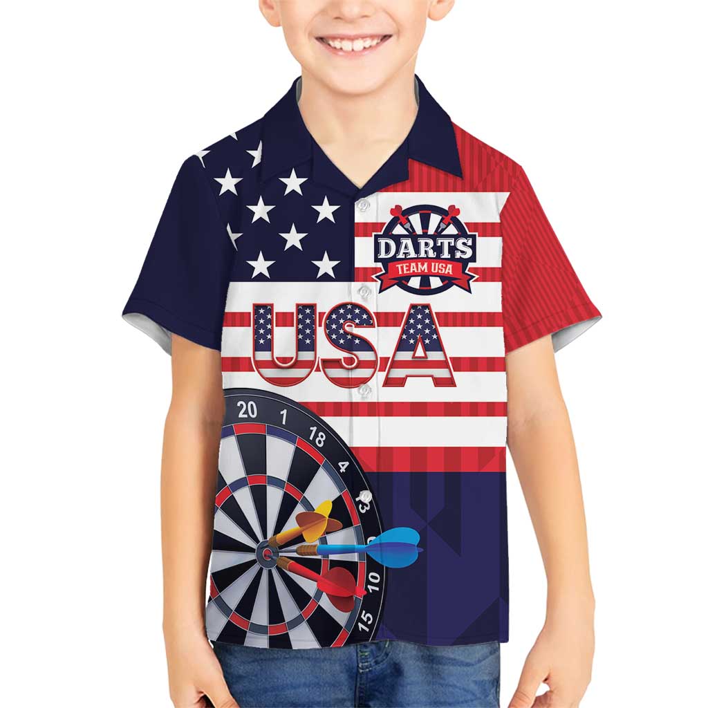 United States Dart Custom Family Matching Off Shoulder Maxi Dress and Hawaiian Shirt Team USA One For All
