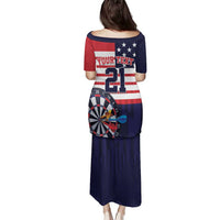 United States Dart Custom Family Matching Puletasi and Hawaiian Shirt Team USA One For All