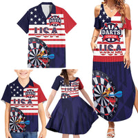 United States Dart Custom Family Matching Summer Maxi Dress and Hawaiian Shirt Team USA One For All