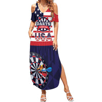 United States Dart Custom Family Matching Summer Maxi Dress and Hawaiian Shirt Team USA One For All