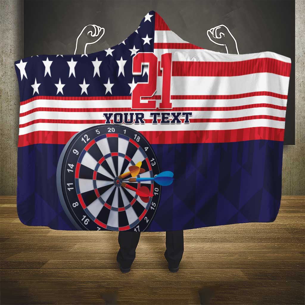 United States Dart Custom Hooded Blanket Team USA One For All