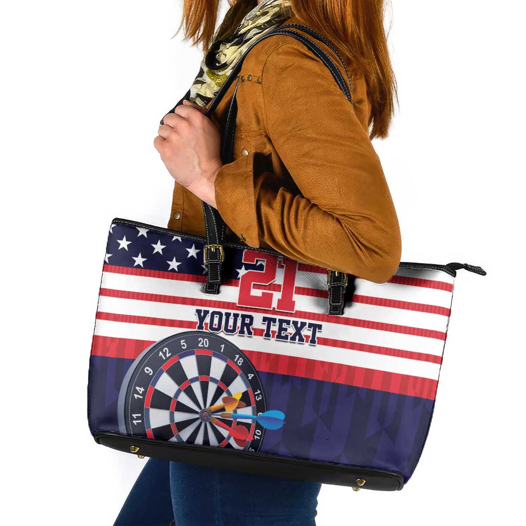 United States Dart Custom Leather Tote Bag Team USA One For All