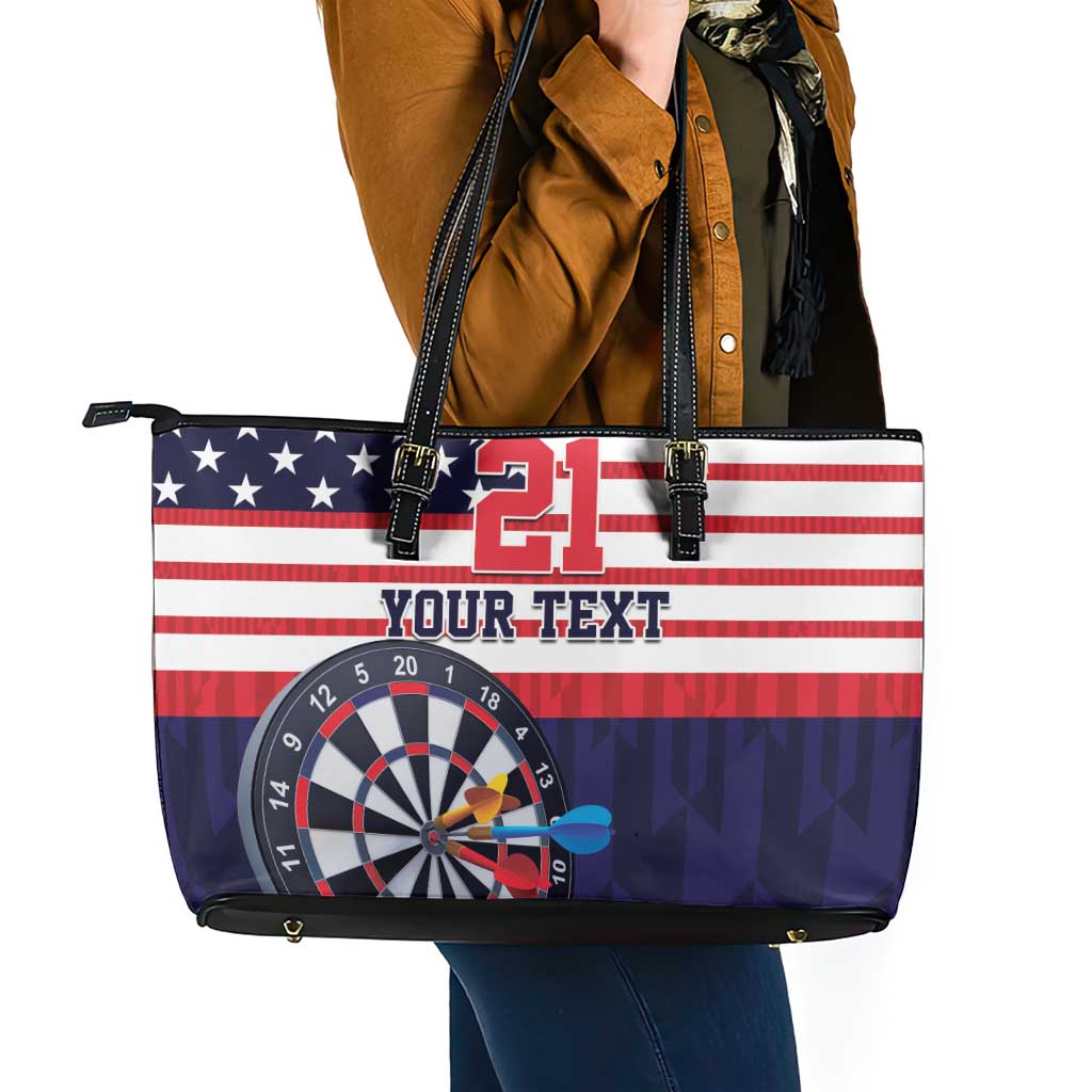 United States Dart Custom Leather Tote Bag Team USA One For All
