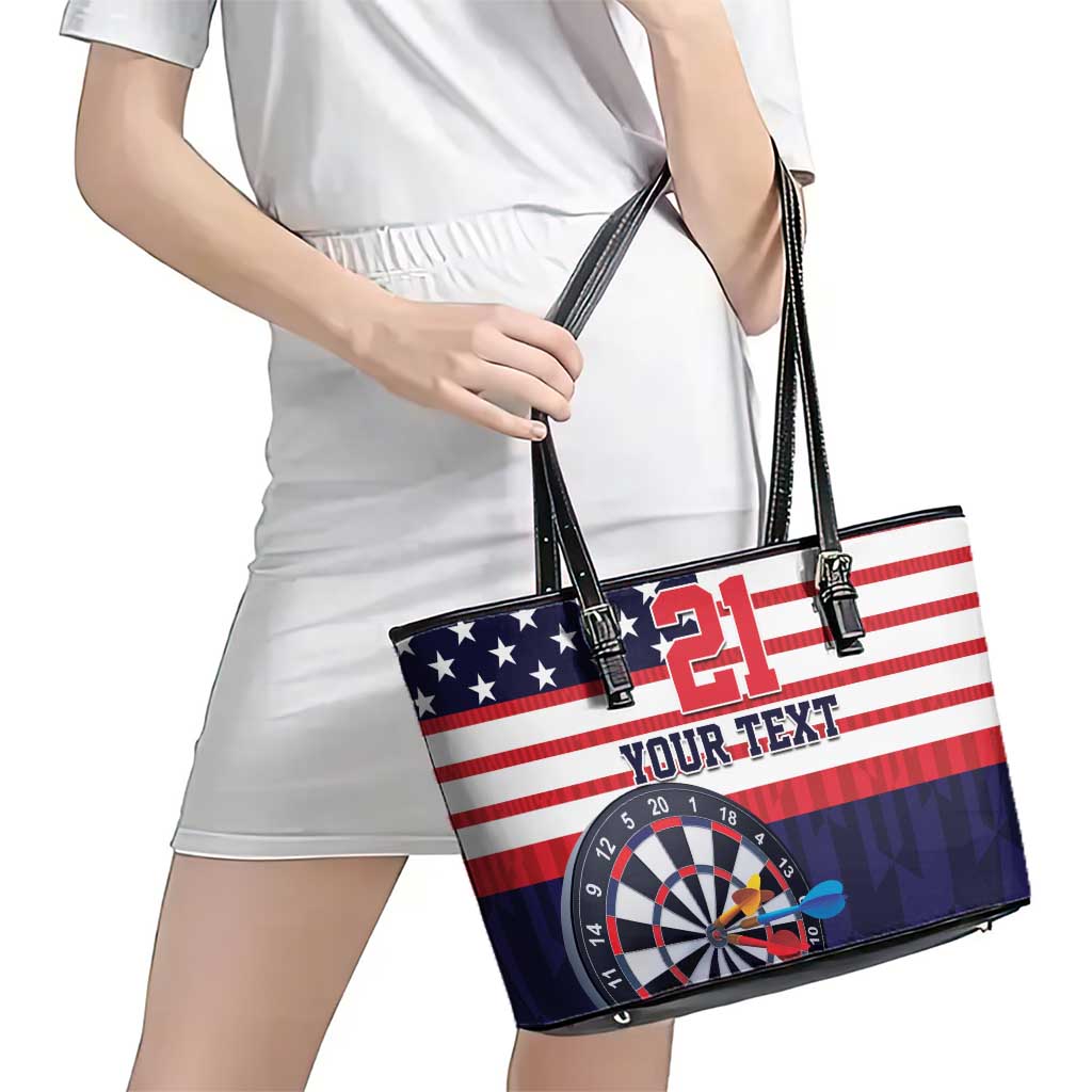 United States Dart Custom Leather Tote Bag Team USA One For All