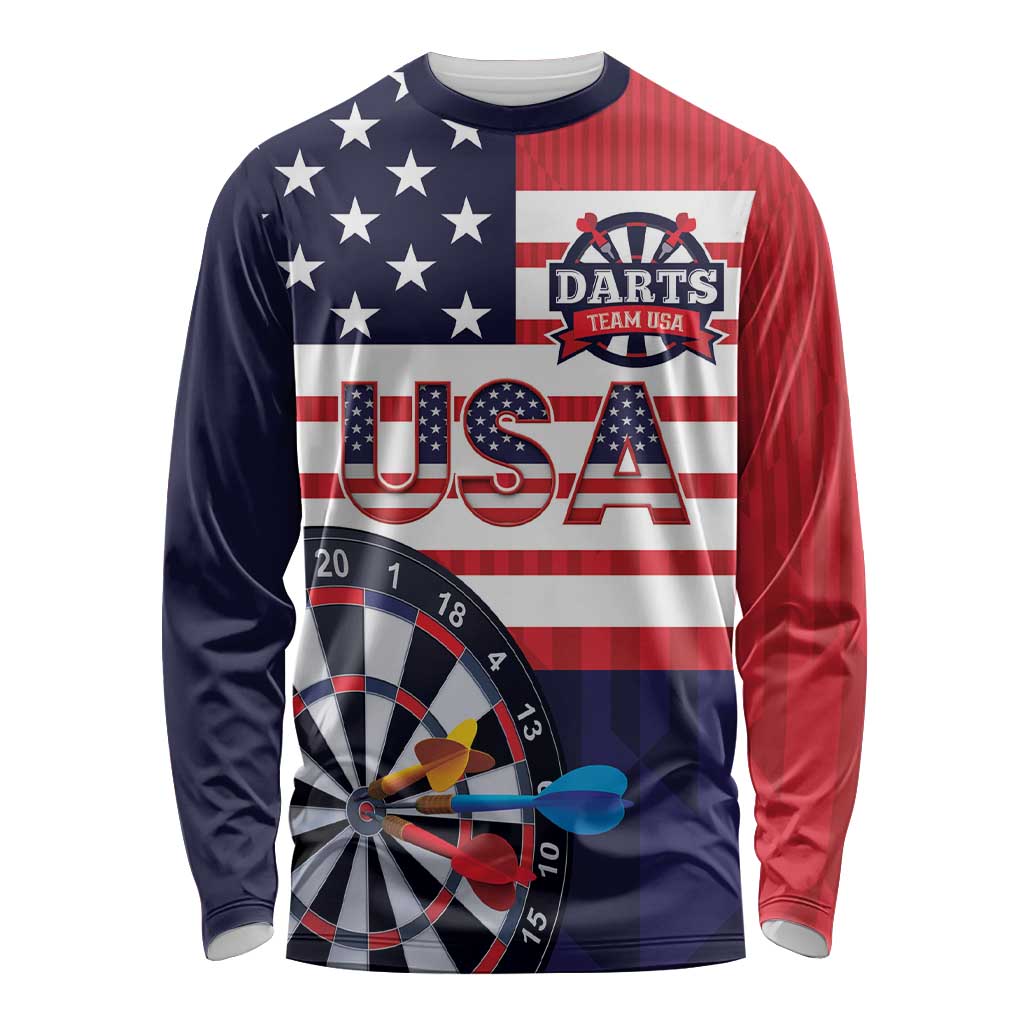 United States Dart Custom Long Sleeve Shirt Team USA One For All