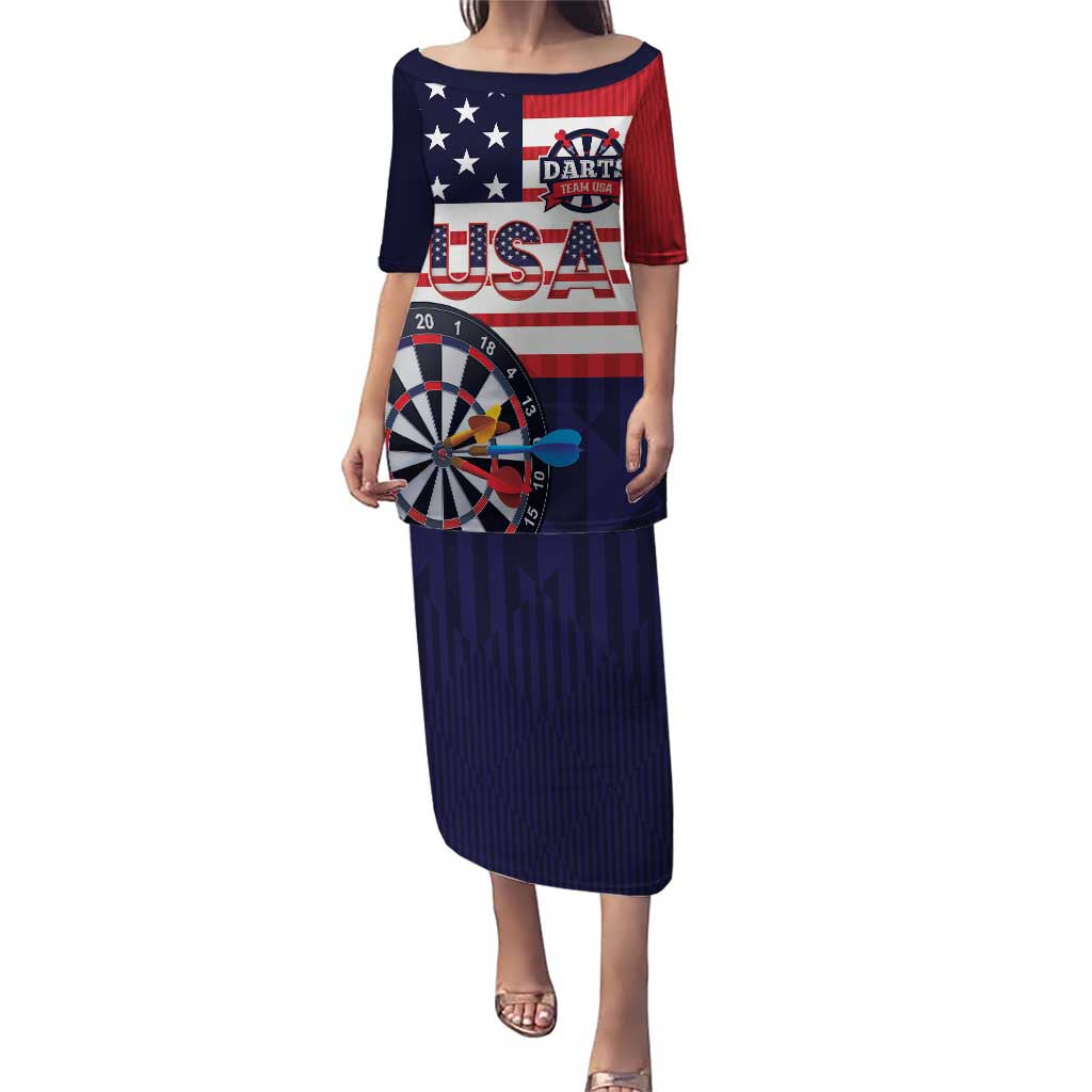 United States Dart Custom Puletasi Team USA One For All