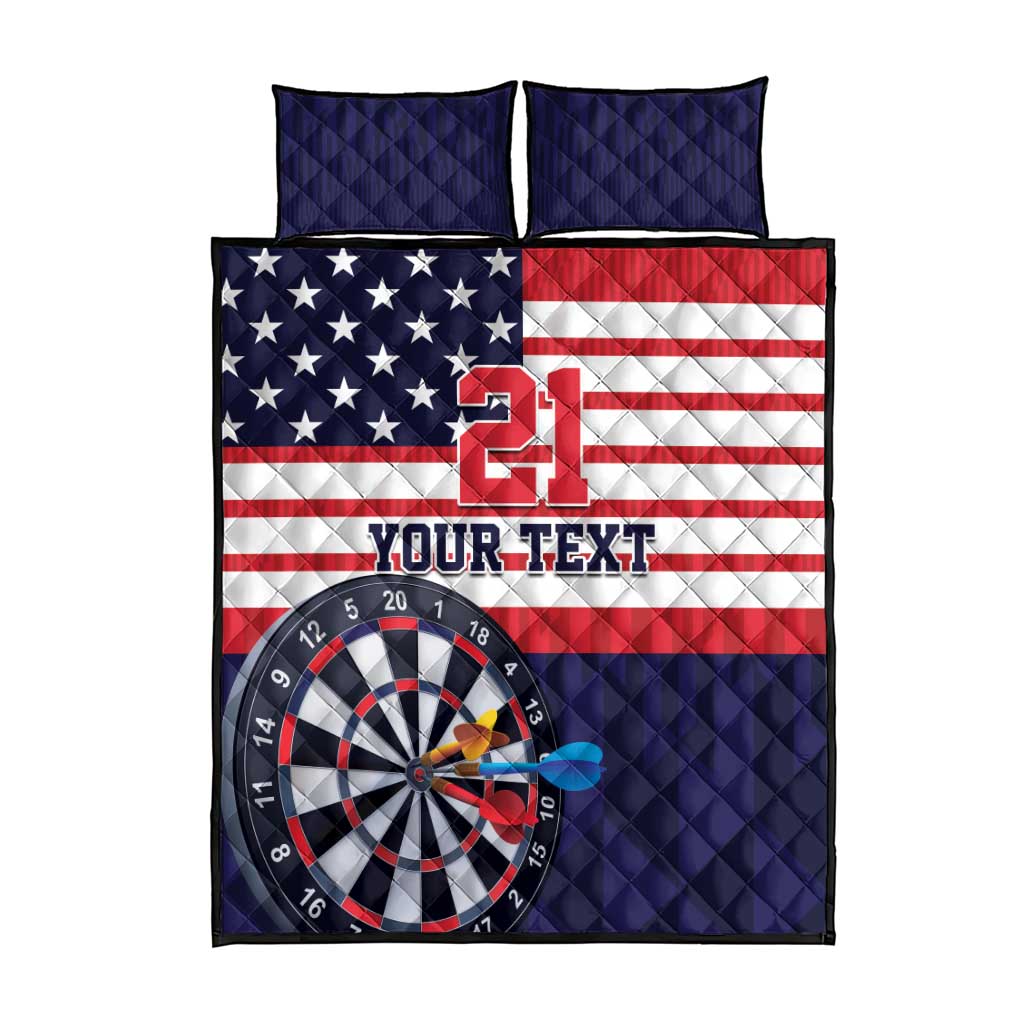 United States Dart Custom Quilt Bed Set Team USA One For All