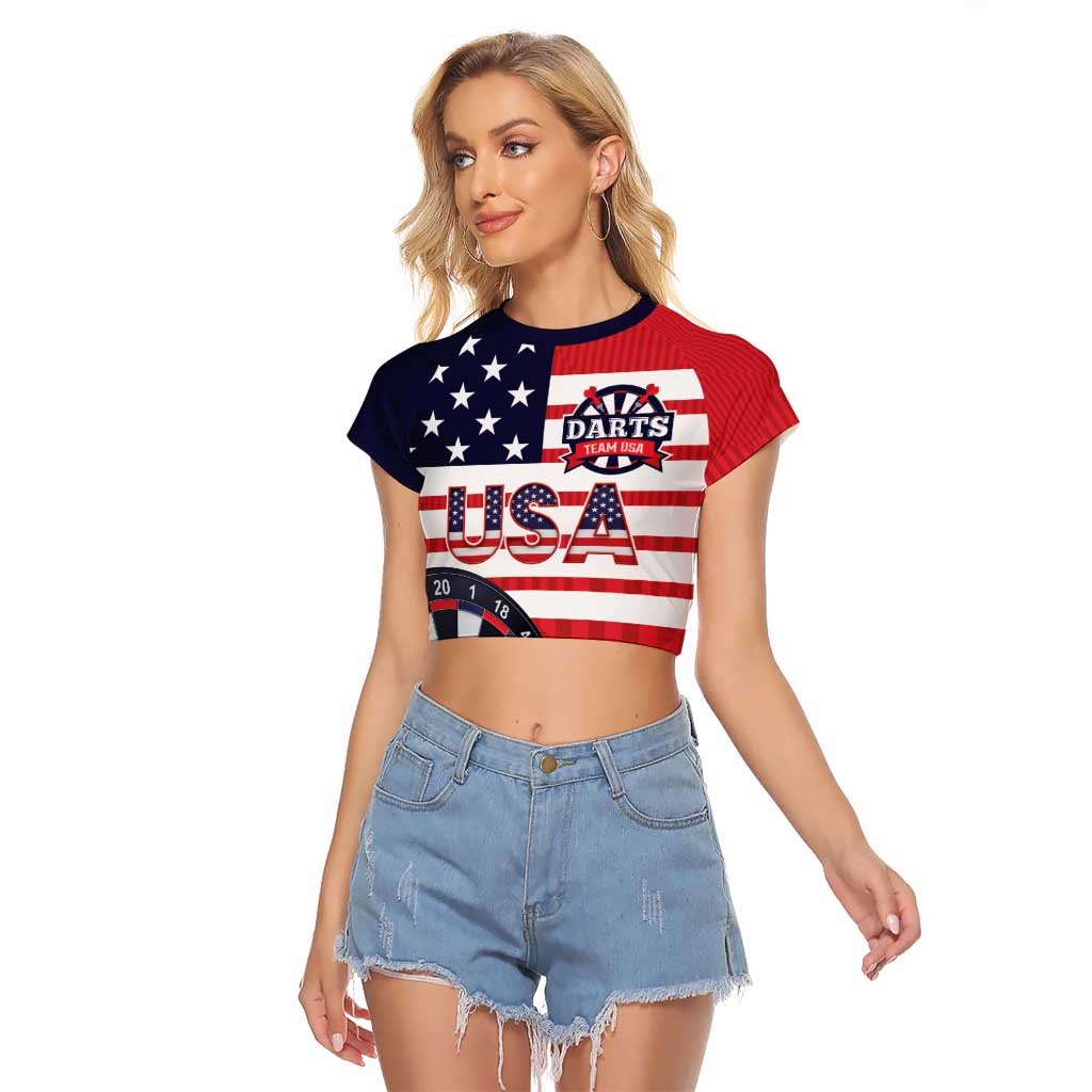 United States Dart Custom Raglan Cropped T Shirt Team USA One For All